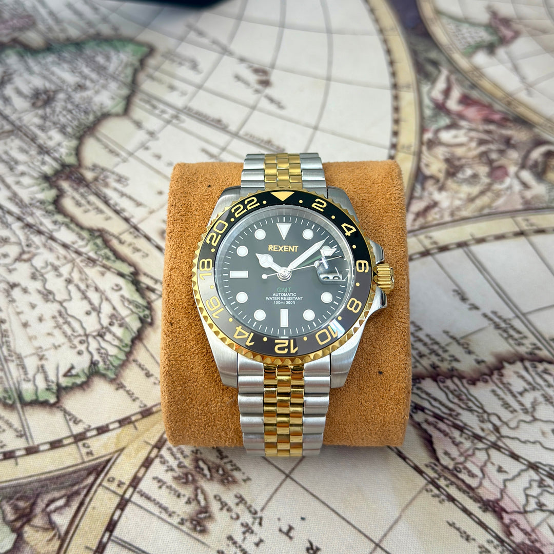 Rexent GMT V1 TwoTone Automatik Gold Silver Ref002